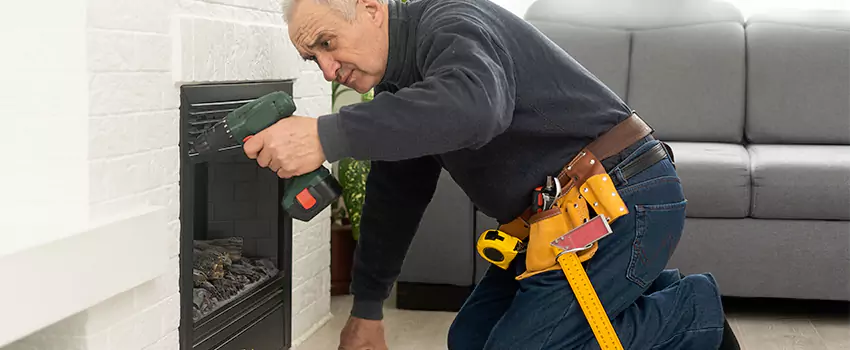New Indoor Fireplace Installation in Woburn, Massachusetts