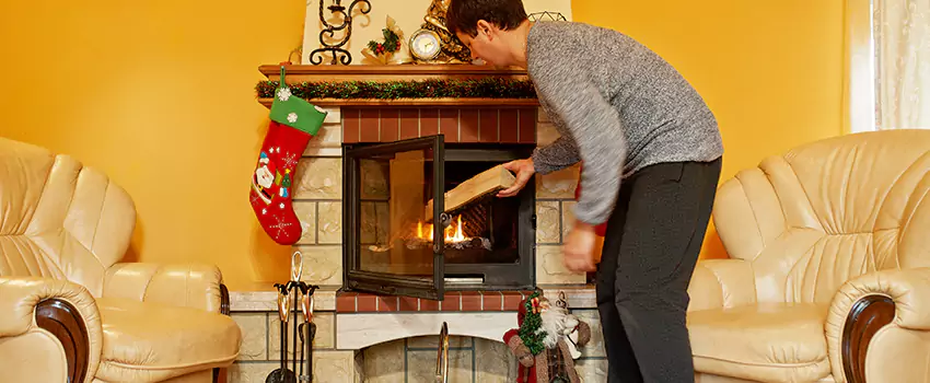 Rusted Metal Fireplace Restoration in Woburn, Massachusetts