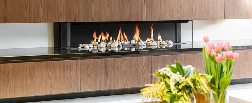 Double-height Fireplace Design Refurbishment in Woburn, Massachusetts
