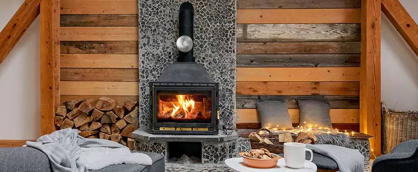 Thelin Hearth Products Direct Vent Gas Stove Fireplace Inspection in Woburn, Massachusetts